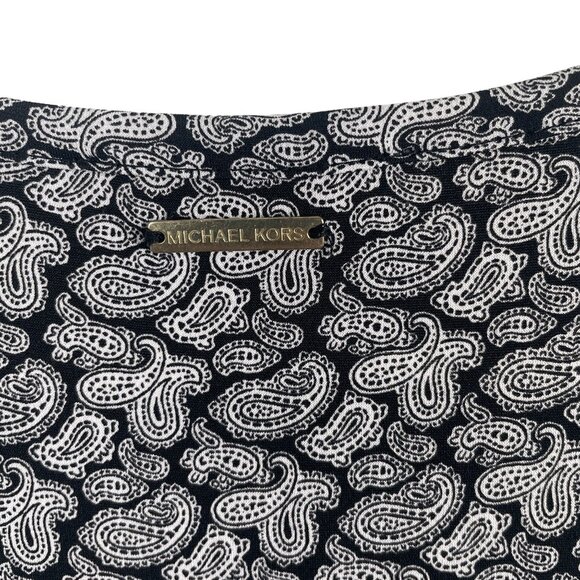 Michael Kors Sleeveless Pleated Hem Dress XS Black & White Career Capsule - Picture 4 of 10